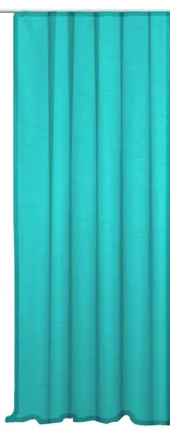 Produktbild von Vorhang türkis Kräuselband 140x245 cm Seidenglanz halbtransparent Dekoschal Gardine