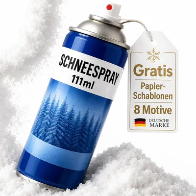 Produktbild von 1 x Schneespray Fenster Kunstschnee Fensterspray Schnee Sprühschnee Weihnachten