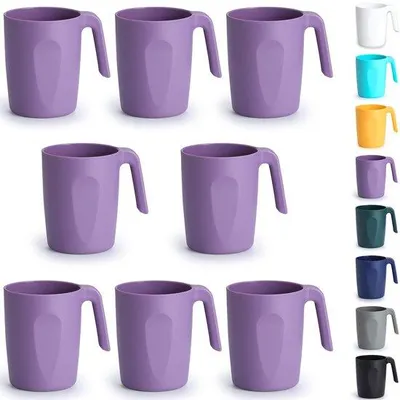 Image de Lot de 8 gobelets en plastique violets de 450 ml