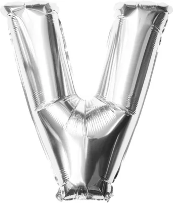 Produktbild von Oblique Unique Folien Luftballon Buchstabe V Geburtstag Silber Hochzeit Party Deko Ballon - silber