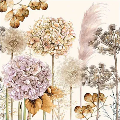 Image de Serviettes 33x33 cm - Dried flowers