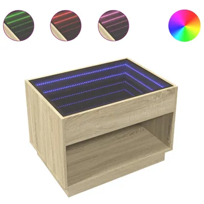 Obrázek produktu pro vidaXL Konferenční stolek s Infinity LED Sonoma dub 70x50x50 cm