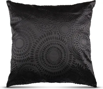 Immagine prodotto di Cuscino decorativo 60x60 con cerniera nascosta, ( nero ) fodera per cuscino incl. cuscino di riempimento "punti", fodere decorative per cuscini, fodera morbida per cuscini