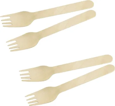 Image de Set de 2 ustensiles de cuisine fourchette en bois Fackelmann Nature