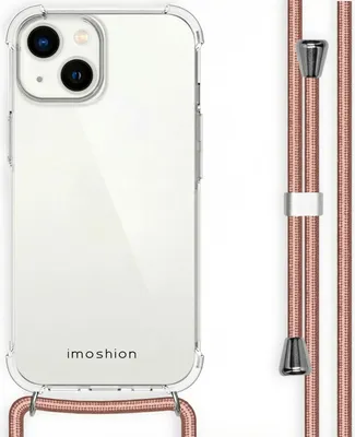 Image de imoshion Coque arrière transparente avec cordon pour Apple iPhone 14 - Or rose