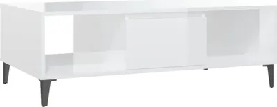 Produktbild von vidaXL Couchtisch Hochglanz-Weiß 103,5x60x35 cm Holzwerkstoff