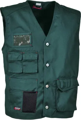Produktbild von Cofra Arbeitsweste 100% Baumwolle XXXL grün