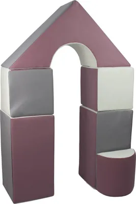 Obrázek produktu pro Mini hrad 6 velkých pěnových bloků (barva: bílá, šedá, fialová)