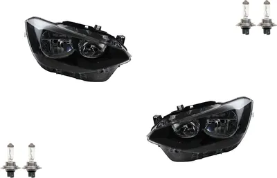 Zdjęcie produktu dla Johns, Reflektory halogenowe pasujące do BMW serii 1 F20 F21 10-15 m. Zestaw H7 Lewy Prawy 63117229671 7229671 63117229672 7229672