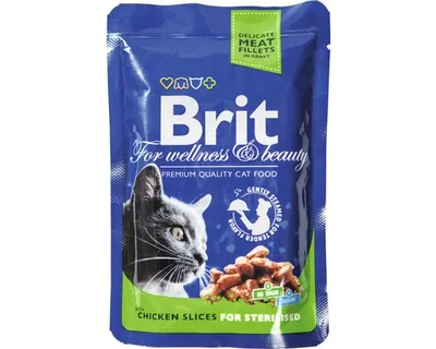 Obrázok produktu pre Brit Premium Meat Pouch - Cat - Sterilizované - Kuracie rezne - Krmivo pre mačky 100g