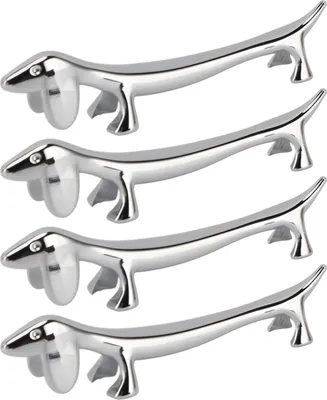 Image de 4PCS Repose-couverts en alliage de zinc poli électrolytique pour baguettes en forme d'animaux Support polyvalent pour fourchette cuillère chiot