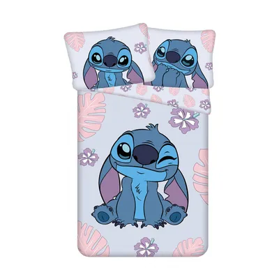 A bedding set featuring Stitch from Lilo & Stitch.