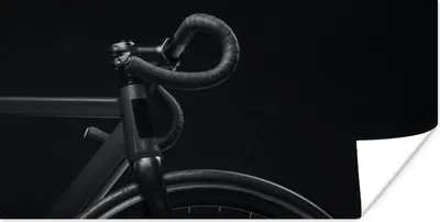Produktbild von MuchoWow® Poster Fahrrad - Lenker - Schwarz - Weiß 40x20 cm - Poster für die Wand - Poster Schlafzimmer