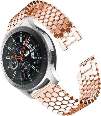 Produktbild von Strap-it Samsung Galaxy Watch 46mm Stahl-Fischarmband (Roségold)