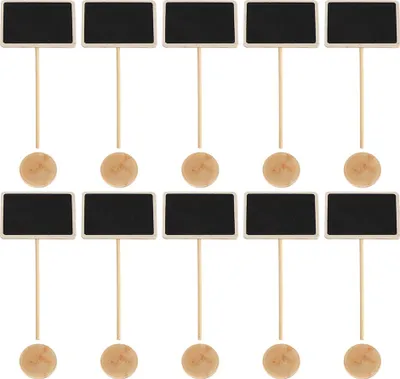 Produktbild von 10 Stück Mini-Tafelschilder, Kreide-Tafeltafel, Tischkarten, Desktop-Vasendekorationen
