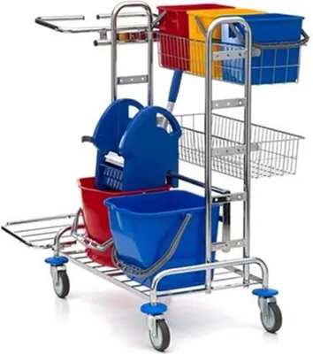 Produktbild von Wisch-Star Serie 107 Reinigungswagen mit Presse Putzwagen Gerätewagen