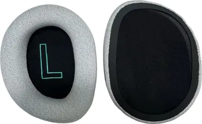 Produktbild von INF Ersatz Ohrpolster Stoff für Logitech G G522 Kopfhörer - 2er Pack grau+weiß