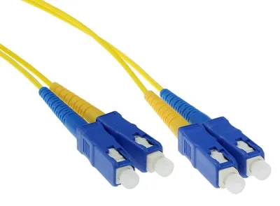 Immagine prodotto di ACT 0,5 metri LSZH Cavo patch in fibra monomodale 9/125 OS2 duplex con connettori SC