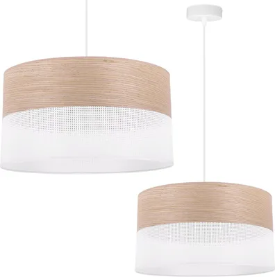 Obrázok produktu pre Jednoduchá závesná lampa, klasické tienidlo z dubovej dyhy, 40 cm