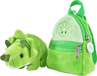 Produktbild von Friends2go Dinosaurier Triceratops Taschenanhänger Mini Rucksack grün