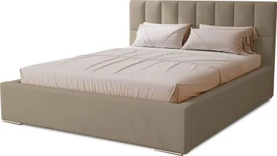 Produktbild von Polsterbett Dream 200x200 cm, Bett mit Kopfteil, Doppelbett mit Bettkasten und Lattenrost aus Holz, Velourstoff:  Hellbraun