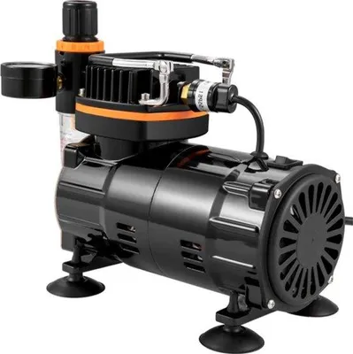 Immagine prodotto di Set aerografo elettrico con pistola a spruzzo - 3 set di colori intercambiabili - 120 W - rullo per vernice - compressore incluso