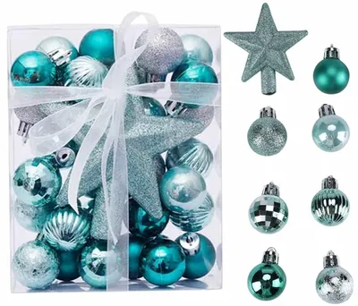 Productafbeelding van Set van 31 Glanzende Kerstballen voor Decoratie