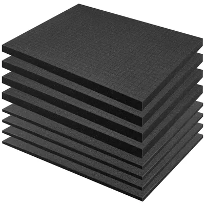 Rasterschaumstoff 8 Stück 400x300x25/10 mm schwarz