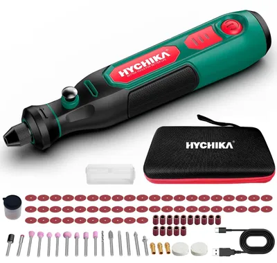 Produktbild von HYCHIKA 3,6V Akku Multifunktionswerkzeug Kit - 77-teiliges Zubehör für Bohren, S