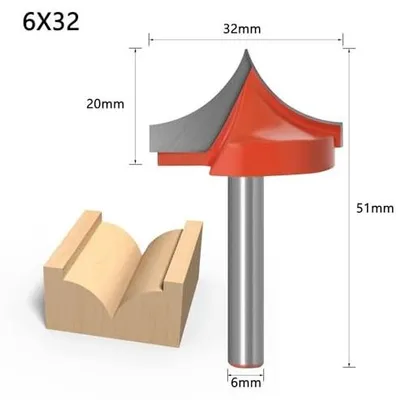 Zdjęcie produktu dla Frez trzpieniowy cnc do grawerowania 3D v groove 6MM 32MM