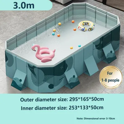 Produktbild von Familienpool - Rechteckiger Pool - Nicht aufblasbar - Faltbar - 3,0 m - Für den Garten - B 3,0 m