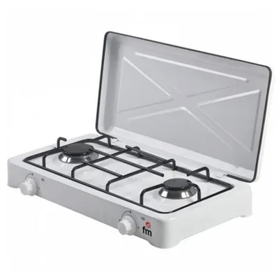 Obrázek produktu pro FM Calefacción HG-200, Bílá, Pracovní deska, Plynový, Smalt, 2 zóna/zón, 2 zóna/zón