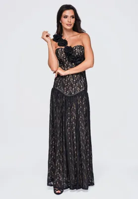 Produktbild von LARICA Kleid Maxi Gorset Floral LA-OM-DLR429 black L