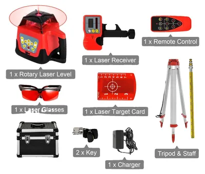 Produktbild von Rotationslaser, hochpräzise Messung, benutzerfreundliche Steuerung, Rotes Strahlensatz 2