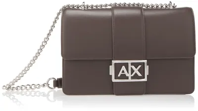 Immagine prodotto di Borsa a tracolla Armani Exchange Jodie, logo in metallo argentato, con tracolla a catena