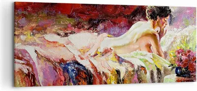 Produktbild von Bild auf Leinwand - Leinwandbild - Frau Modell - 120x50cm - Wand Bild - Wanddeko - Wandbilder - Leinwanddruck - Bilder - Kunstdruck - Wanddekoration - Leinwand bilder - Wandkunst - AB120x50-3534