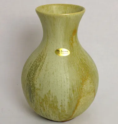 Produktbild von Bodenvase Keramik 34 cm grün Echt Handarbeit