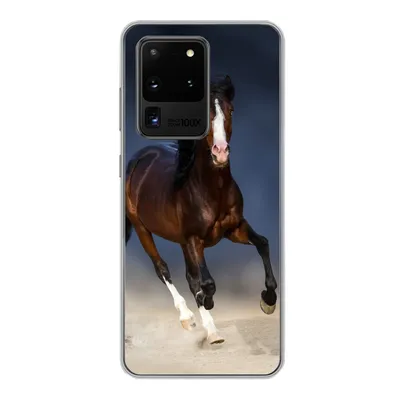 Produktbild von MuchoWow® Handyhülle Schutzhülle Hülle für Samsung Galaxy S20 Ultra Pferde - Tiere - Sand Silikon Softcase Handy Hülle - Karteninhaber