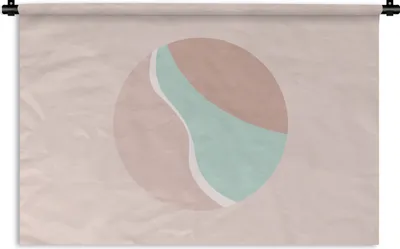 Produktbild von MuchoWow® Wandteppich Wandbehang Sommer - Strand - Pastell 90x60 cm Tapisserie Dekoration Wandtuch - Wandskulpturen - Bildteppich