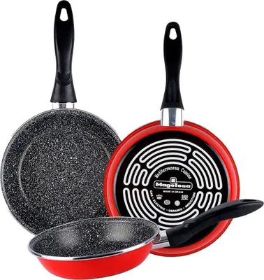 Obrázok produktu pre Sada 3 panvíc 24-26-28 cm, indukcia, nepriľnavý povrch bez PFOA STONE