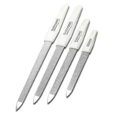 Produktbild von SMI 4 Stück Solingen Saphirnagelfeile Set Saphir Nagelfeilen Doppelseitige Maniküre Pediküre Nagelfeile Fein/Grob -  Germany