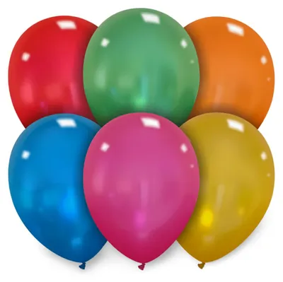 Produktbild von Luftballons Naturlatex | ca. 30 cm - Metallic (50 Stück) Bunt