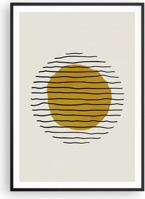Produktbild von Gerahmtes Poster - Schwarzer Rahmen - Modern Piece Linear - 70x100 cm - Wand Bild - Wanddeko - Wandbilder - Kunstposter - Wandposter - Bilderrahmen - Bilder - Kunstdruck - P2BPA70x100-4793