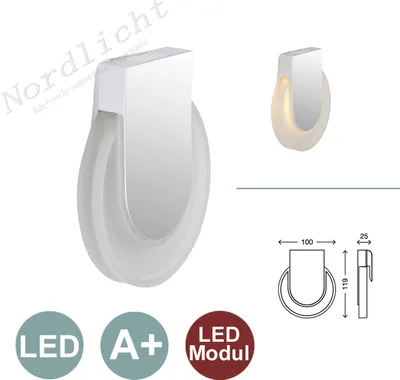Produktbild von Spiegelleuchte Briloner Surfline LED Spiegellampe Chrom