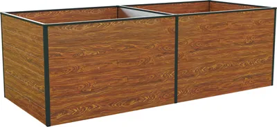 Produktbild von GFP Aluminium Hochbeet KINGSIZE DANIELA - 235 x 99 x 77 cm - Holzoptik, Stecksystem, langlebig