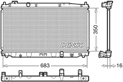 Produktbild von DENSO DRM40035 Kühler Wasserkühler Motorkühler für HONDA Jazz III Schrägheck (GE, GG, GP, ZA)