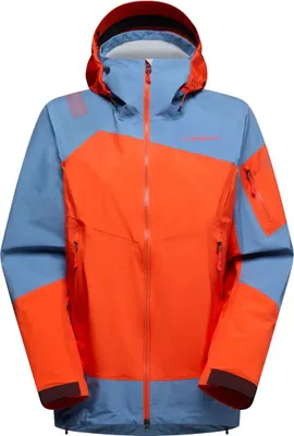 Hardshelljacke für Damen in Orange und Blau von La Sportiva; Modell Alpine Guide GTX Jkt W.