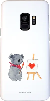 Produktbild von Mr. & Mrs. Panda Samsung Galaxy S9 Handyhülle Koala Künstler - Weiß - Geschenk, Hülle, Gefühle, Zeichnen, Liebesgeschenk, Handy Schutzhülle, Smartphone, Cover, Liebe