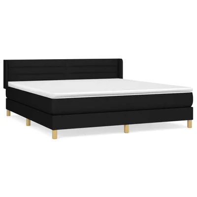 Produktbild von vidaXL Boxspringbett mit Matratze Schwarz 180x200 cm Stoff