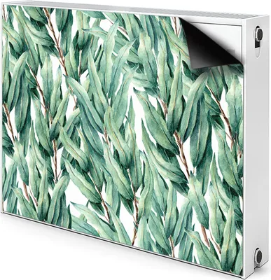 Obrázok produktu pre Magnetický kryt radiátora Kryt radiátora 100x60 cm - lakovaný, listy